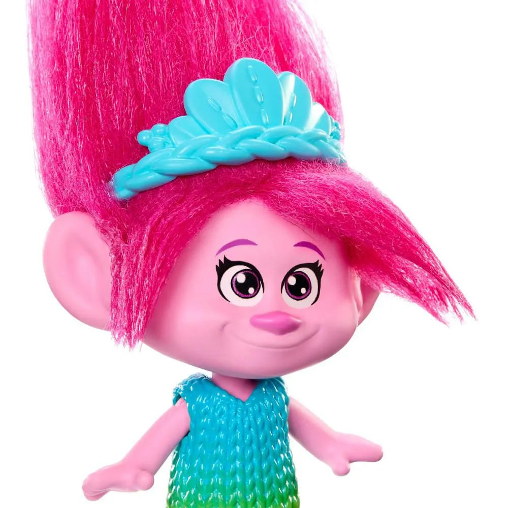 Trolls Band Together Muñeca Mini Poppy con Cabello Rosado – Mattel