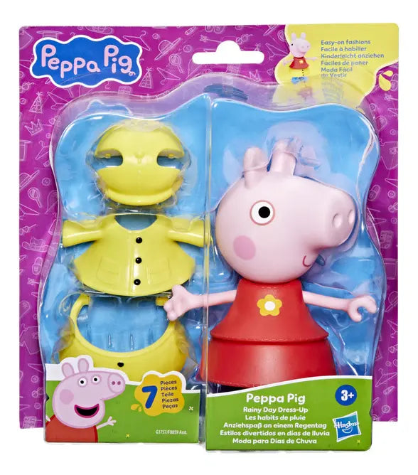 Muñeca Peppa Pig Estilos Divertidos Día de Lluvia - Hasbro