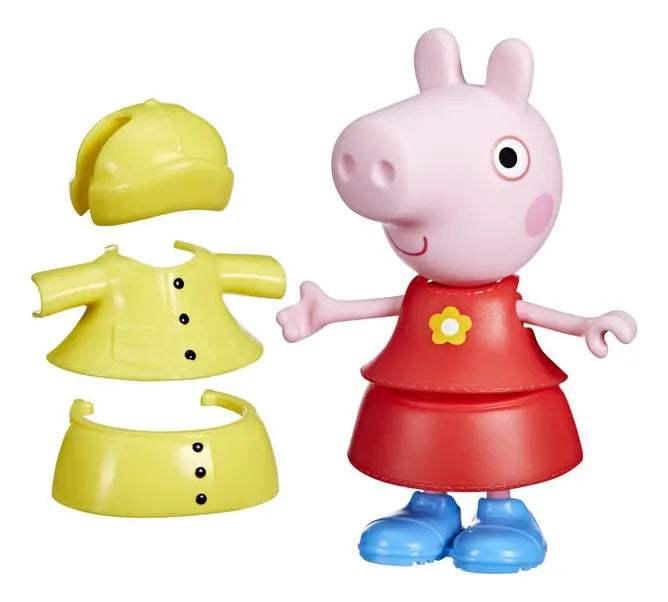 Muñeca Peppa Pig Estilos Divertidos Día de Lluvia - Hasbro