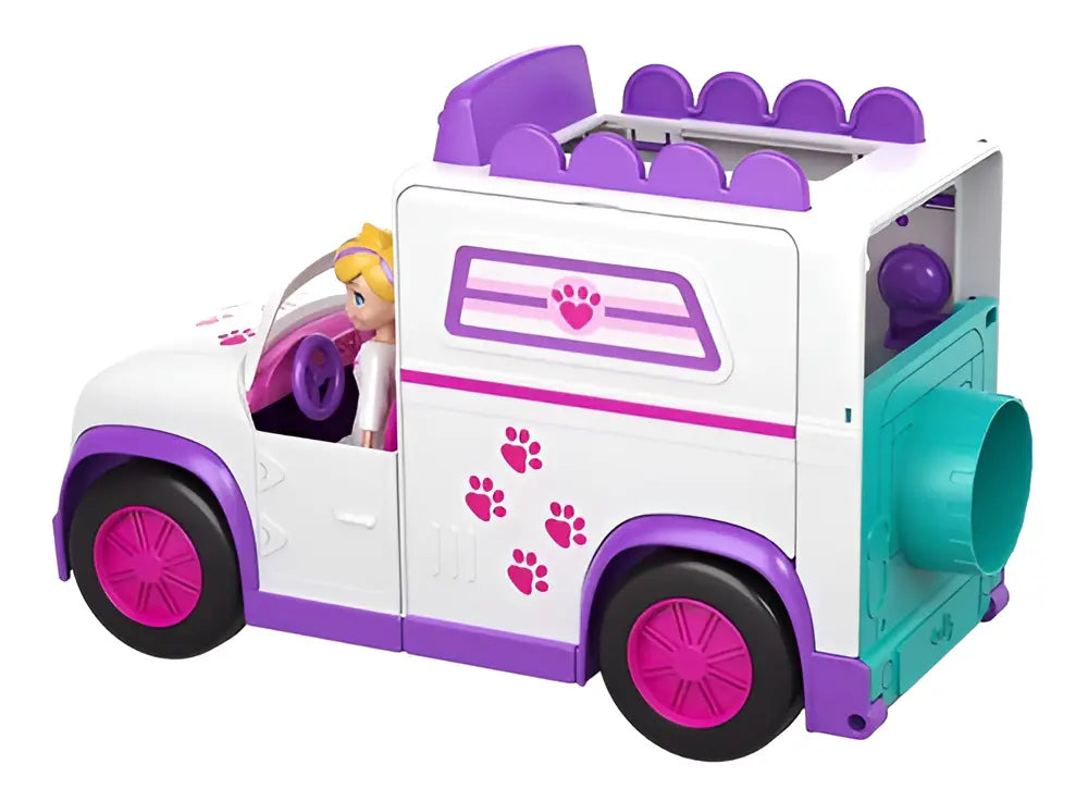 Muñeca Polly Pocket Hospital Móvil de Animalitos – Mattel