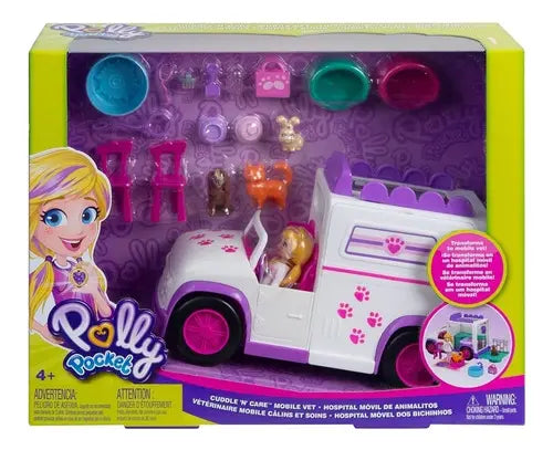 Muñeca Polly Pocket Hospital Móvil de Animalitos – Mattel