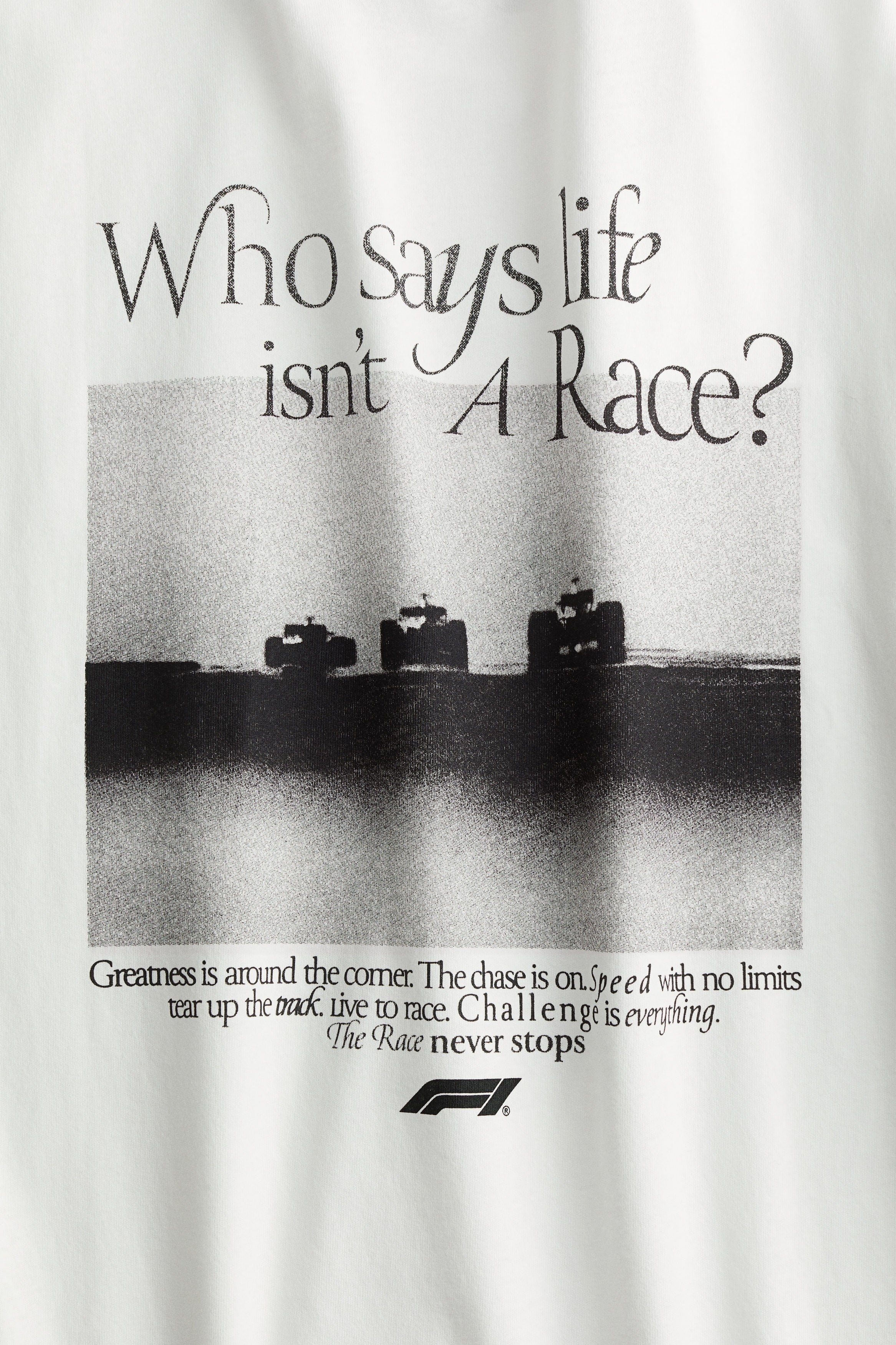 Camiseta Oversized Estampada Formula 1 - H&M