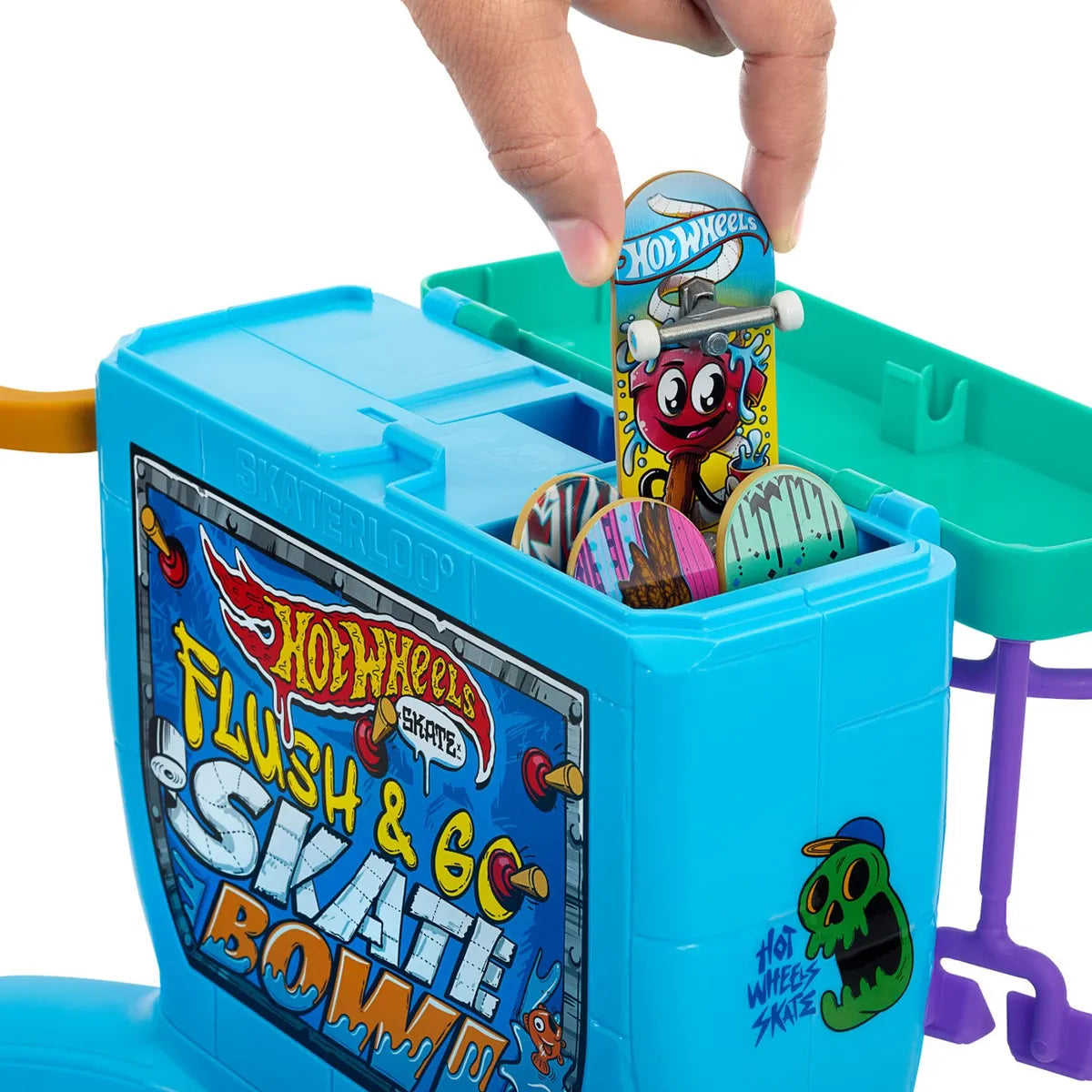 Skate Parque de Patinaje Taza de Inodoro - Hot Wheels