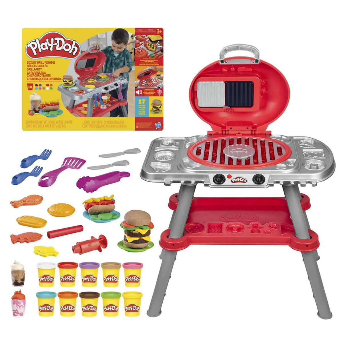 Play Doh La Parrillada Chisporroteante con Luces y Sonidos