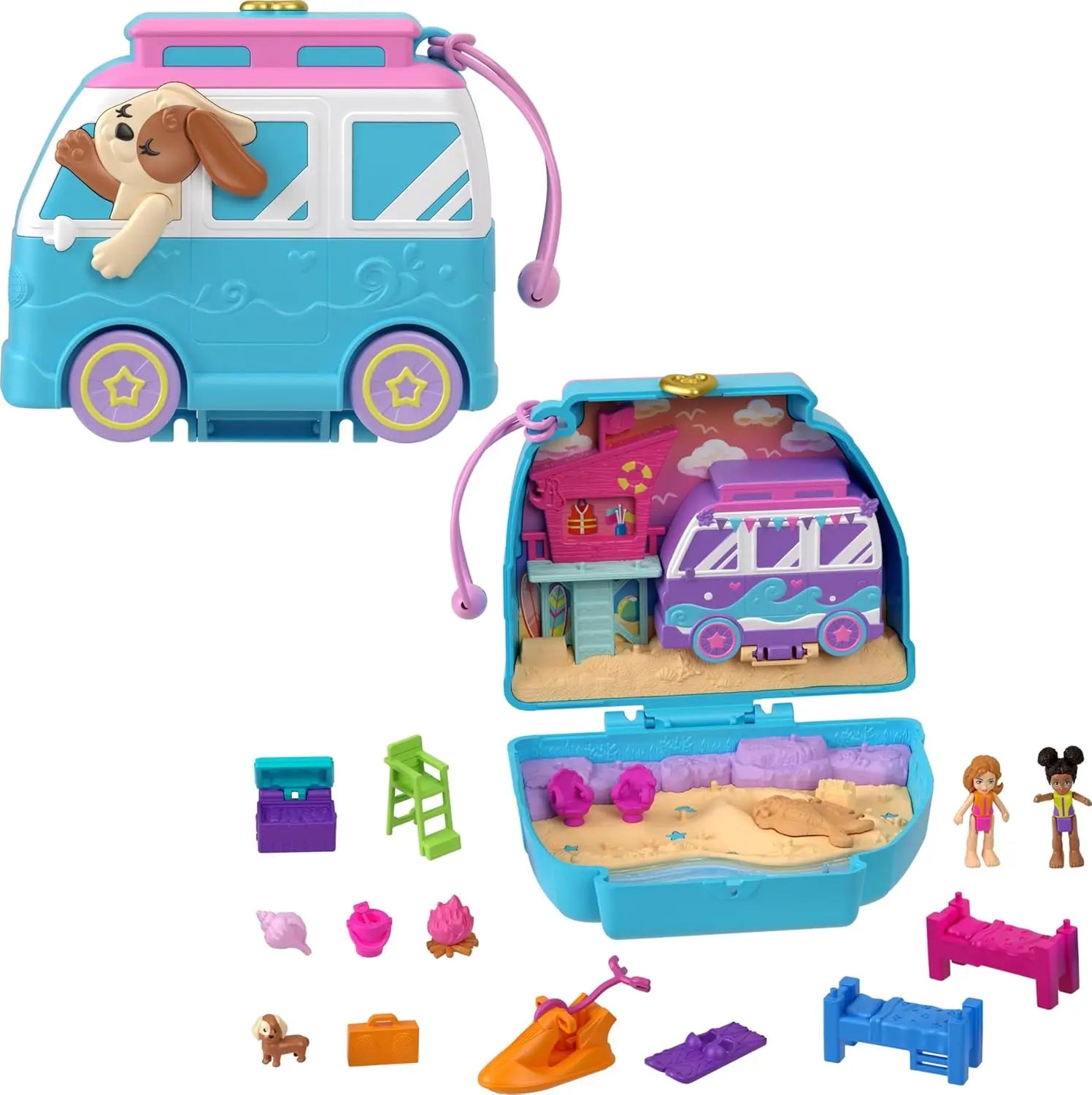 Polly Pocket Set Estuche de Perrito Playero - Mattel en oferta outlet Colombia saldos a huevo