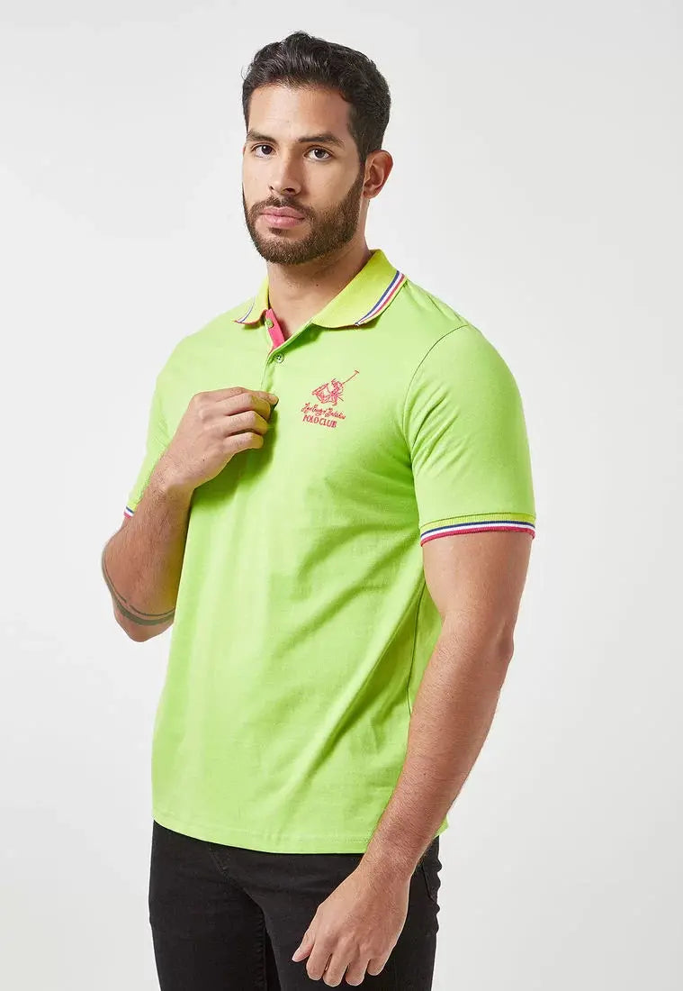 Polo para hombre Verde Limón Magenta Royal County of Berkshire Polo Club 70431 en oferta outlet Colombia saldos a huevo