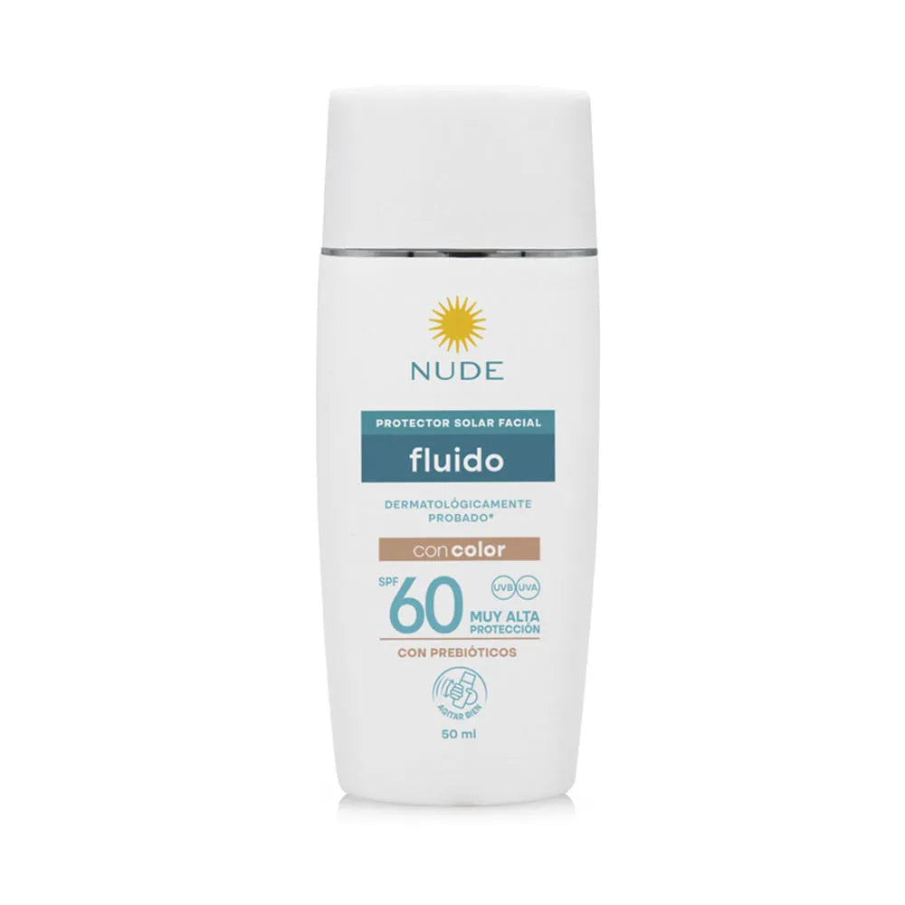 Protector Solar Facial Fluido con Color SPF 60 – 50 ml – Nude