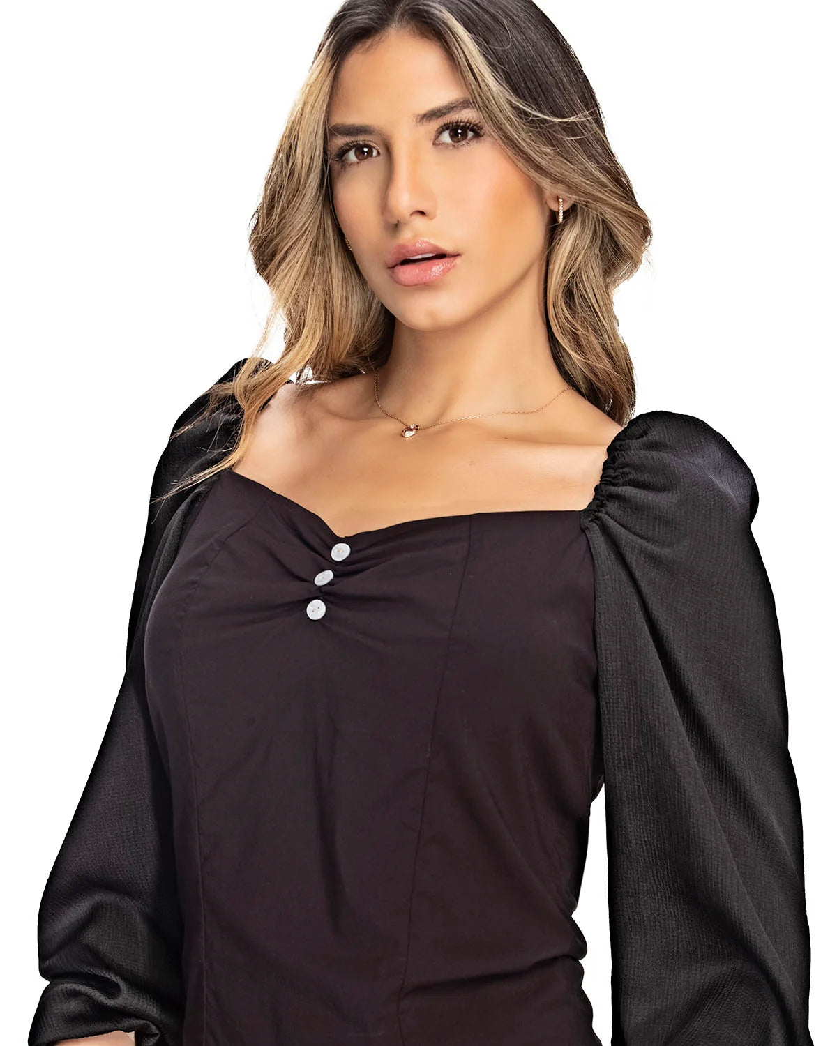 Blusa para Mujer Negra en Poliéster 8734 – Ryocco