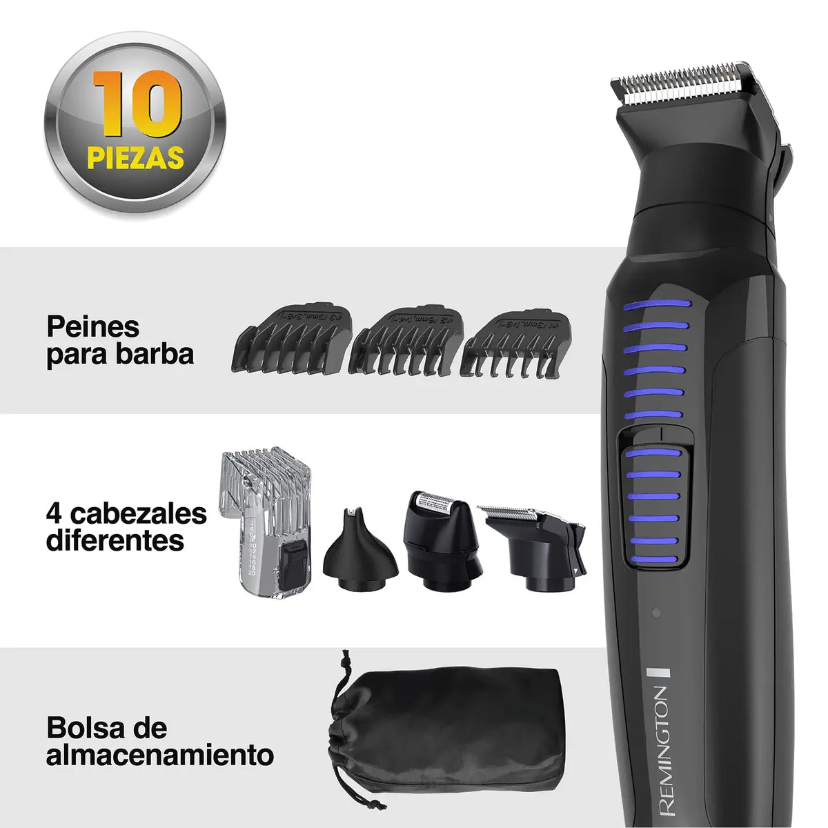 Recortadora Recargable Kit Barba y Bigote PG6125 - Remington en oferta outlet Colombia saldos a huevo