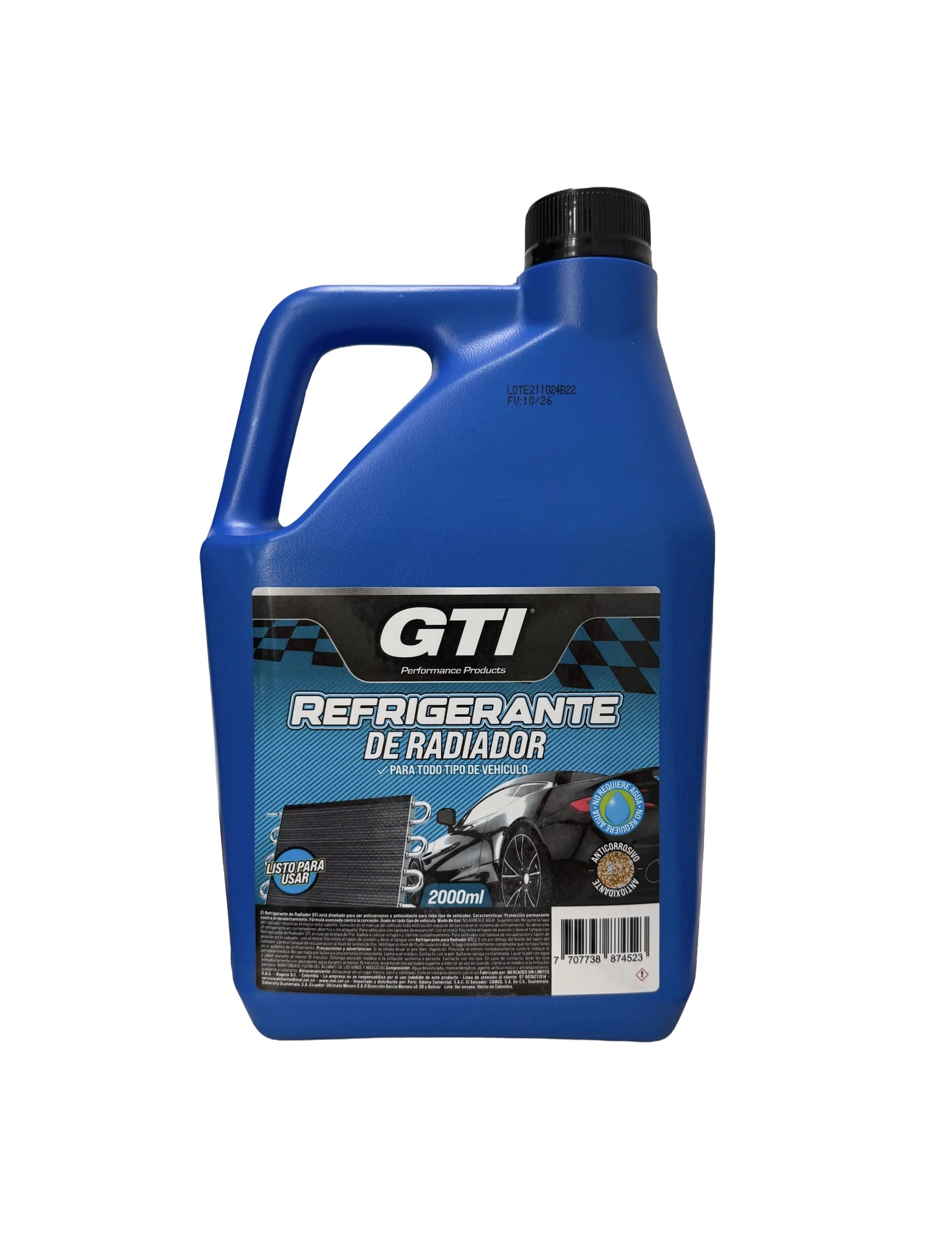 Refrigerante de Radiador 2000ml GTI Performance Products en oferta outlet Colombia saldos a huevo