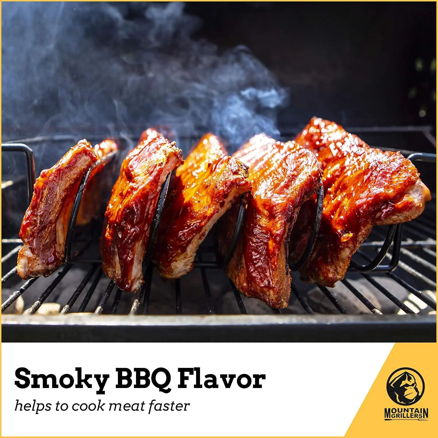Rejilla soporte para costillas de barbacoa - MOUNTAIN GRILLERS en oferta outlet Colombia saldos a huevo
