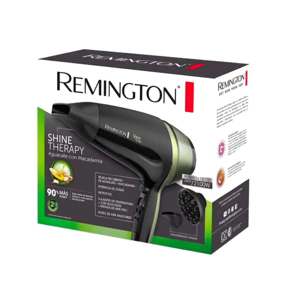Secador Shine Therapy Aguacate y Macadamia D13A - Remington en oferta outlet Colombia saldos a huevo