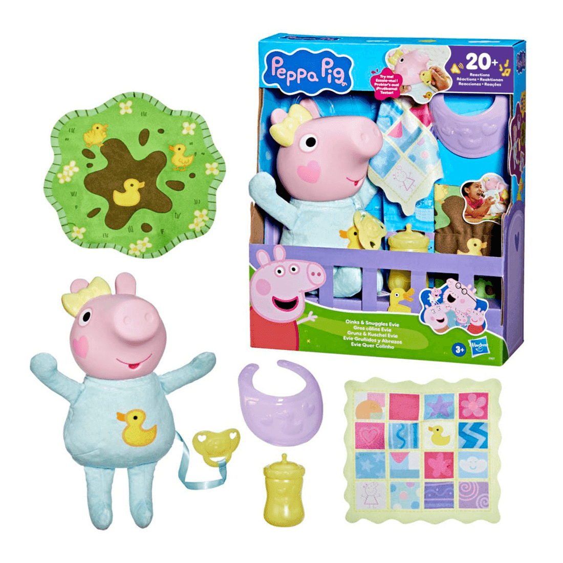 Muñeca Interactiva Evie Gruñidos y Abrazos Peppa Pig - Hasbro