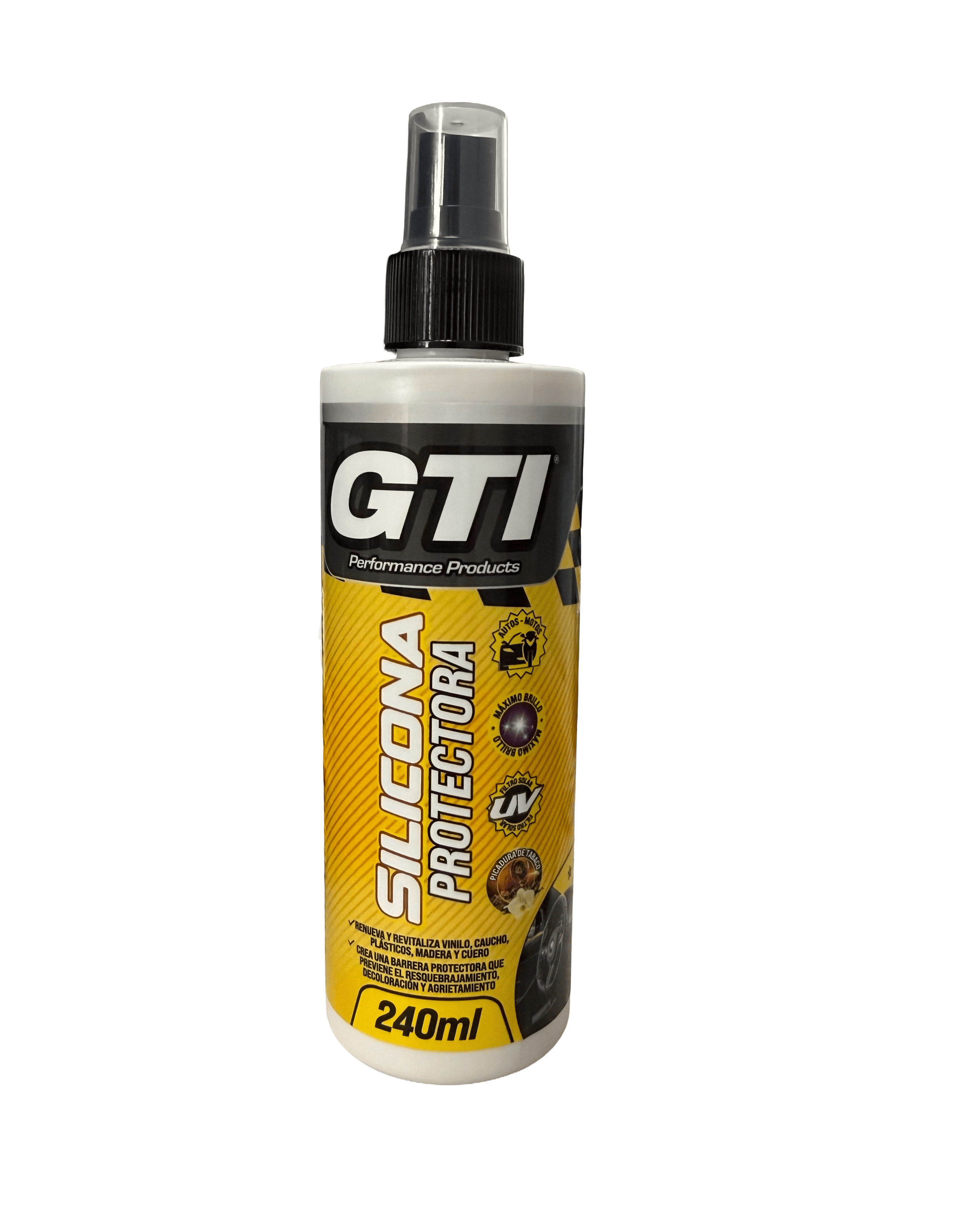 Silicona Protectora para Autos y Motos 240ml GTI Performance Saldos A Huevo