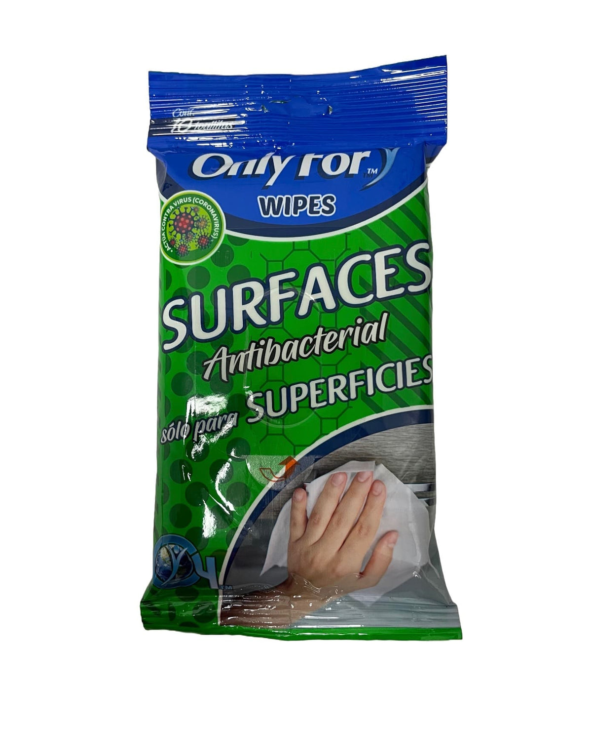 Pañitos Húmedos Only For Superficies Antibacterial X 10 Und