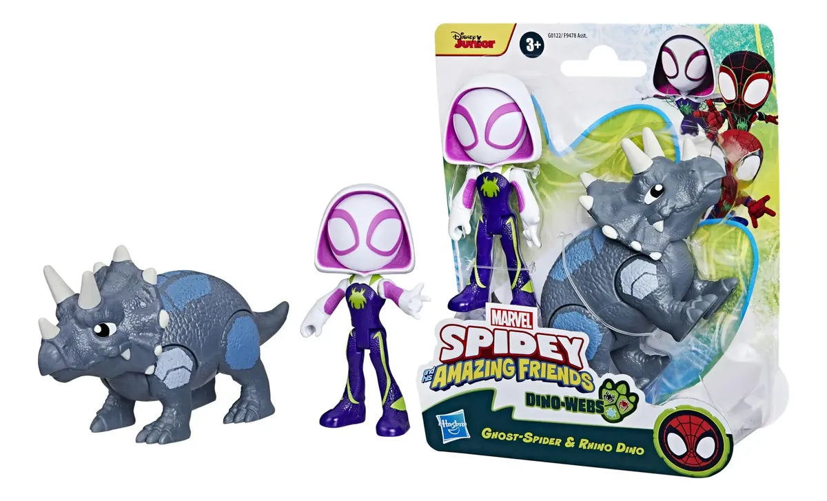 Spidey & His Amazing Friends Ghost-Spider y Rhino Dino – Hasbro