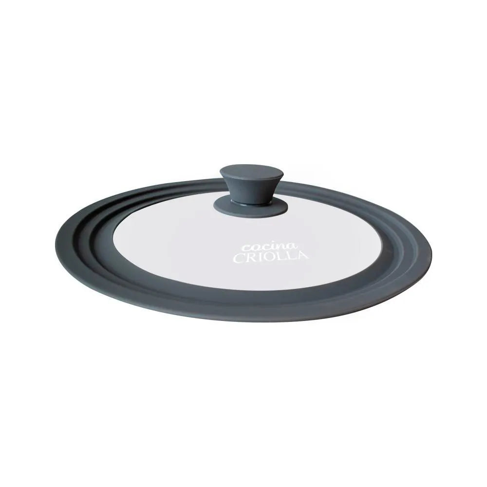 Tapa Universal de Vidrio y Silicona 22, 24 y 26 cm - Cocina Criolla
