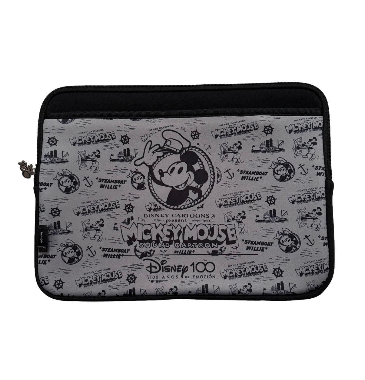Funda para Portátil Mickey Steamboat Willie Gris Disney 100 – Primavera