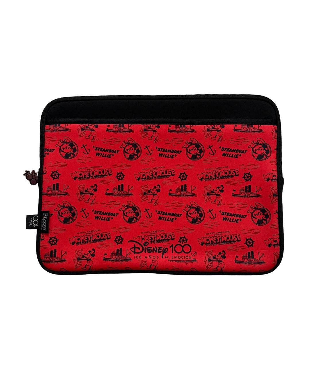Funda para Portátil Mickey Steamboat Willie Roja Disney 100 – Primavera