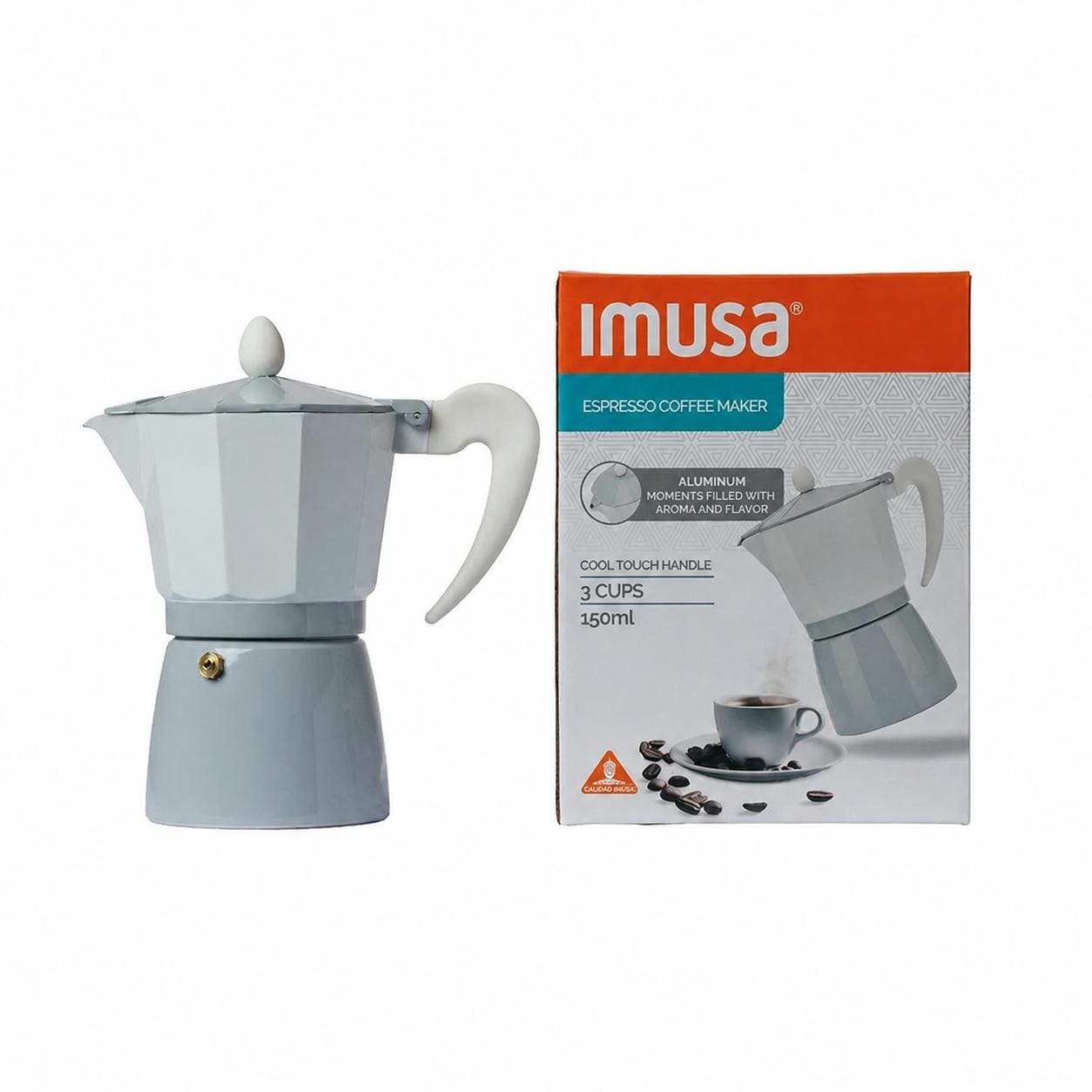Cafetera Express Gris 3 Tazas 150 ml – IMUSA