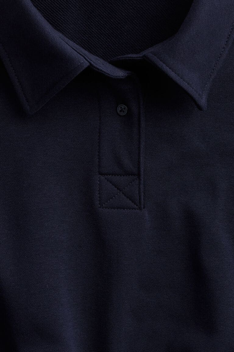 Camisa Polo Tipo Sudadera Manga Larga Mujer – H&M