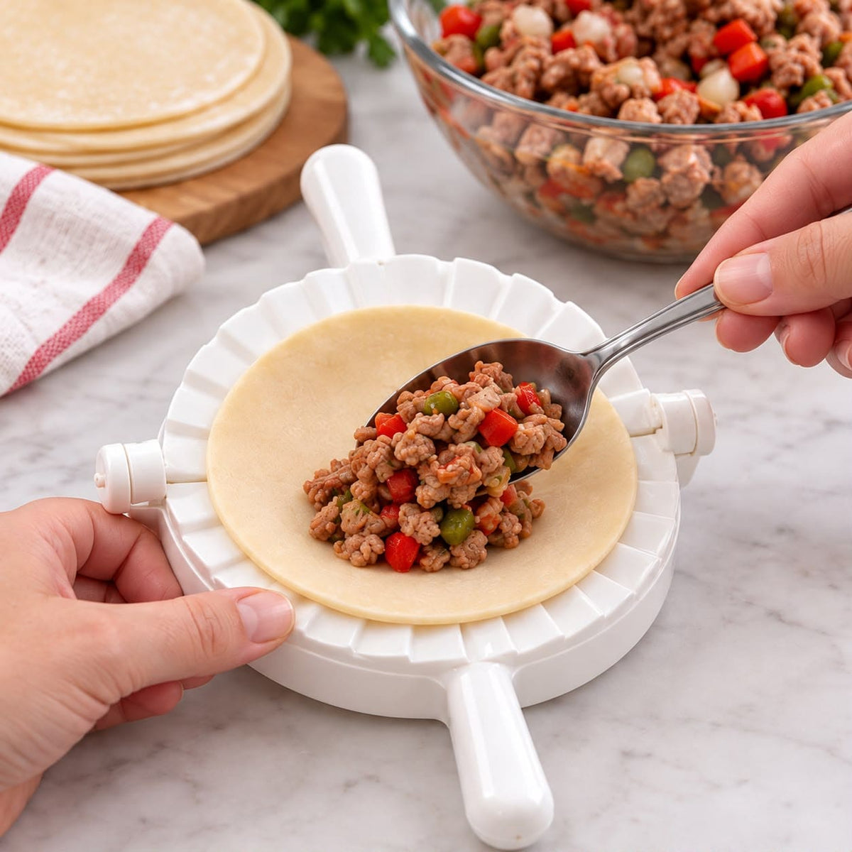 Set de 3 Moldes para Preparar Empanadas – Handy Delite en oferta outlet Colombia saldos a huevo