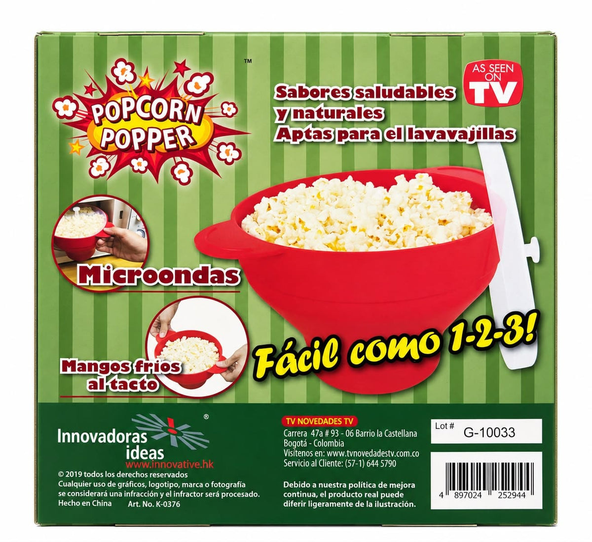 Crispetera de Silicona para Microondas - Popcorn Popper en oferta outlet Colombia saldos a huevo