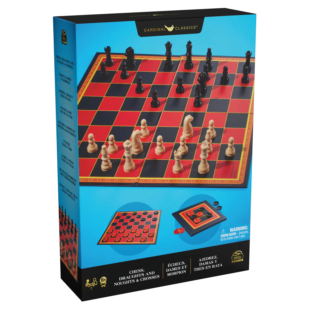 Ajedrez, Damas y 3 en Raya - Spin Master Games
