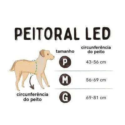Arnes para perro 3 Funciones con Luz Led Rojo Talla G PP335