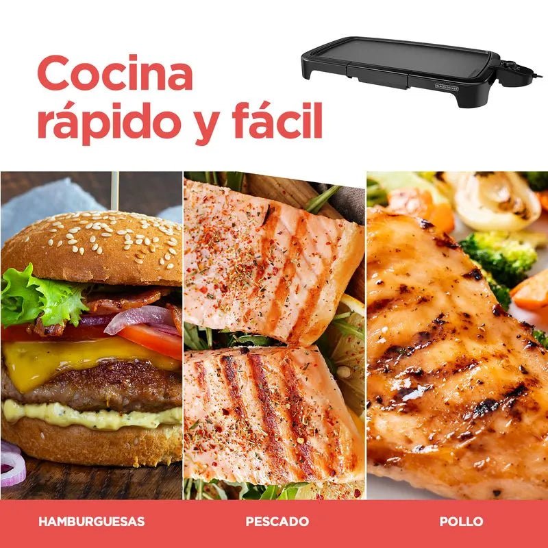 Parrilla eléctrica familiar 8 porciones - Black+Decker - Saldos A Huevo