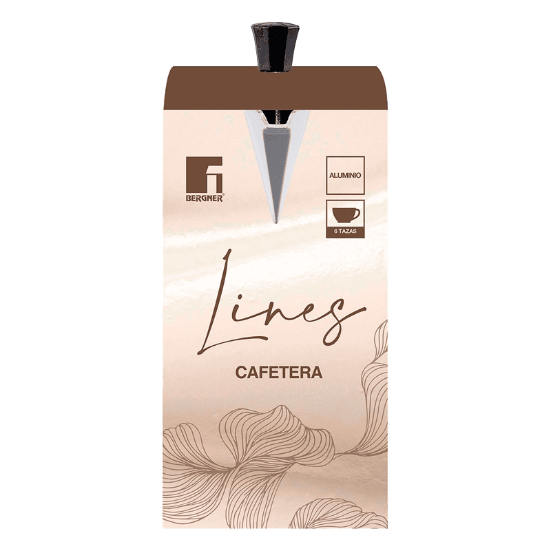 Cafetera de Aluminio Lines 6 Tazas - Bergner en oferta outlet Colombia saldos a huevo