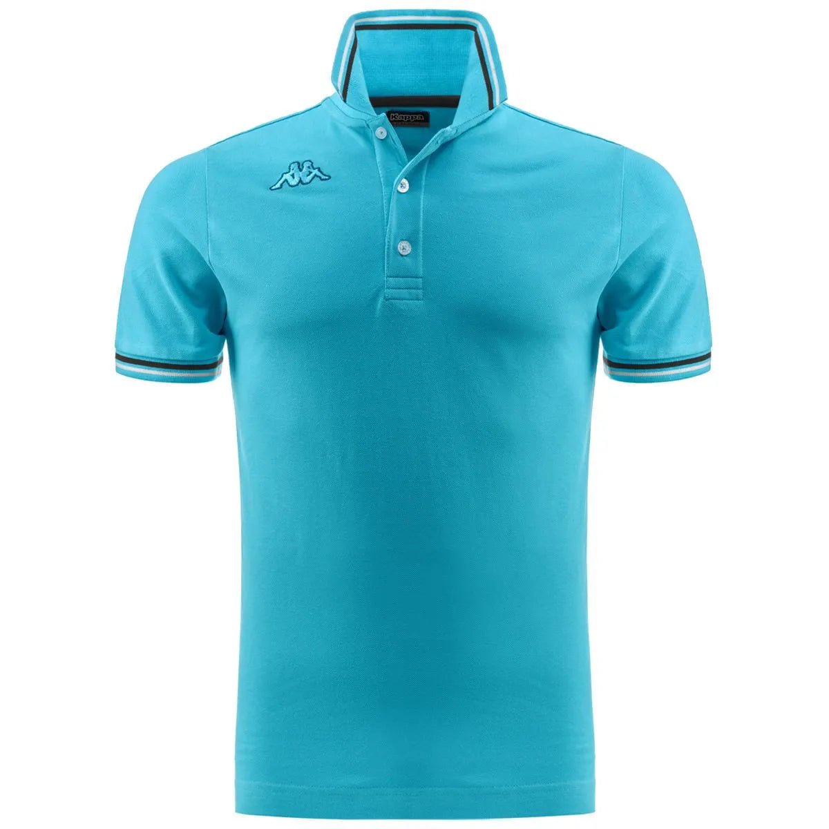 Camiseta Polo Logo Maltax 5 Mss Azul Aguamarina - Kappa - Saldos A Huevo