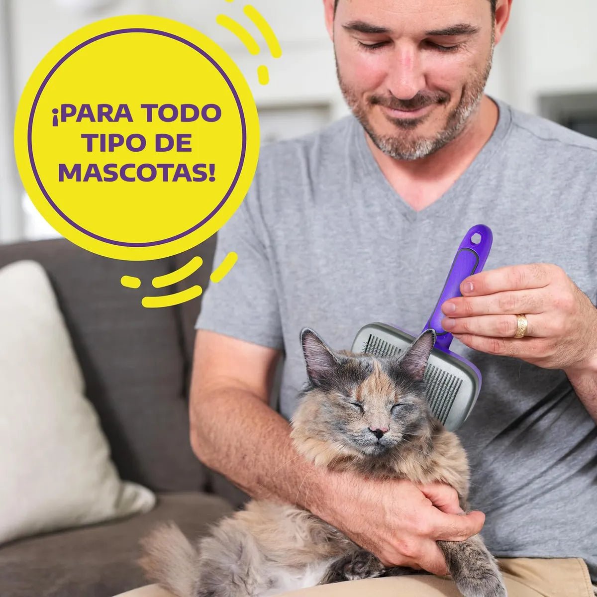 Cepillo Deslanador para Mascotas - Hertzko - Saldos A Huevo