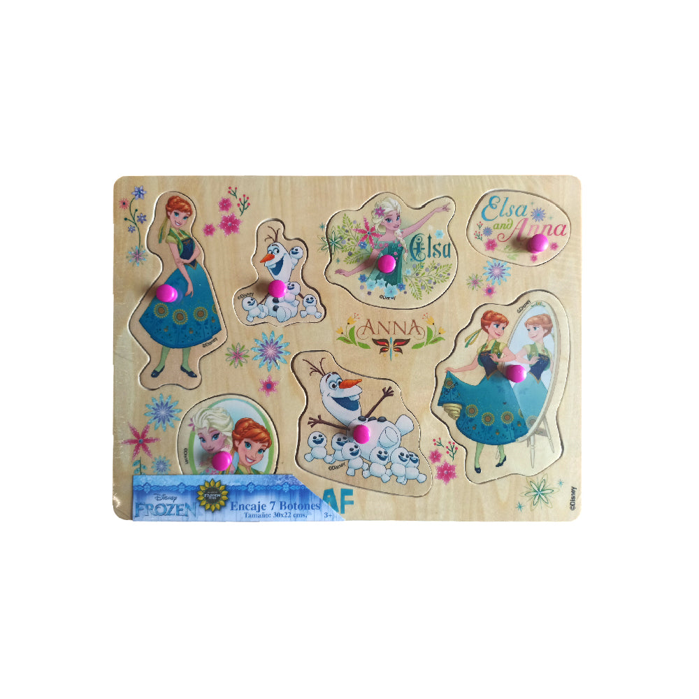 Juego de Encaje Disney Frozen con 7 Botones