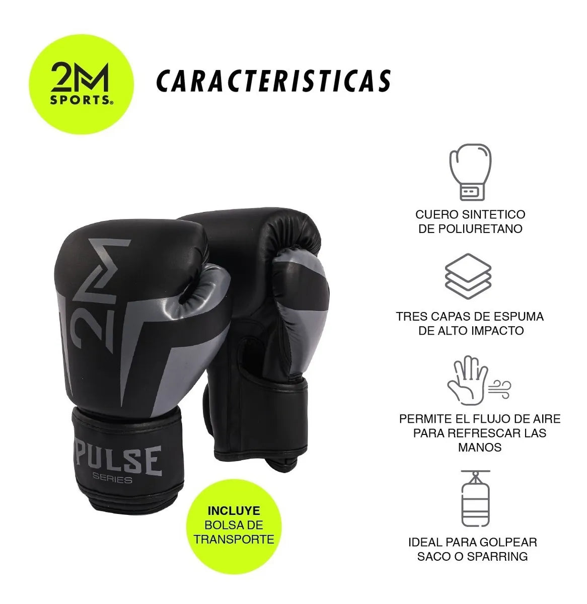 Guantes de Boxeo 14 Oz 2M Sports