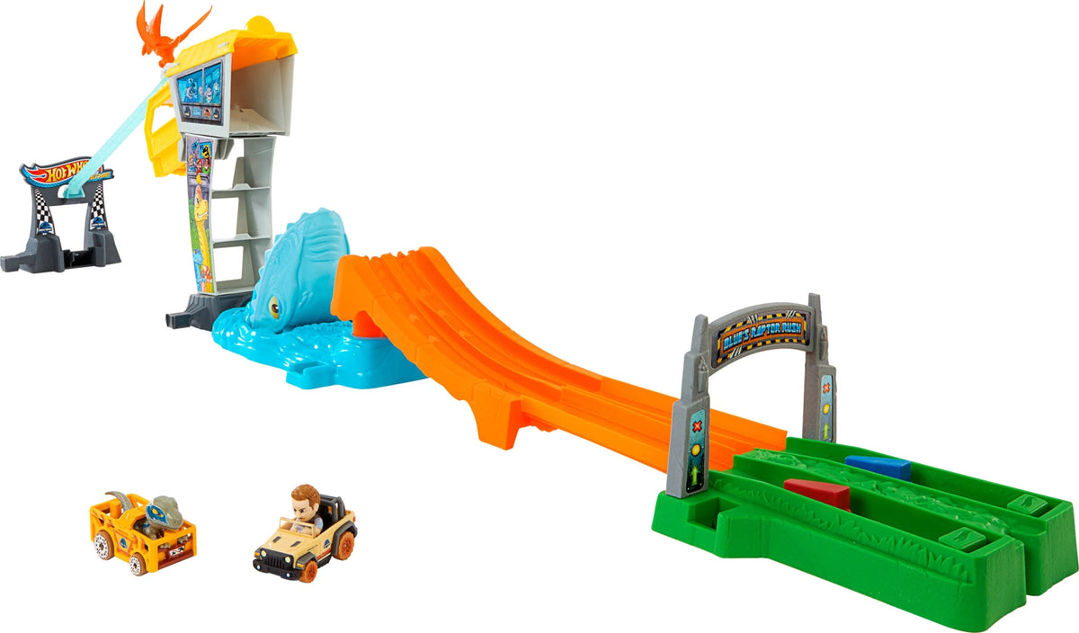 Hot Wheels Racerverse Jurassic World La Carrera de Raptores de Blue - Saldos A Huevo