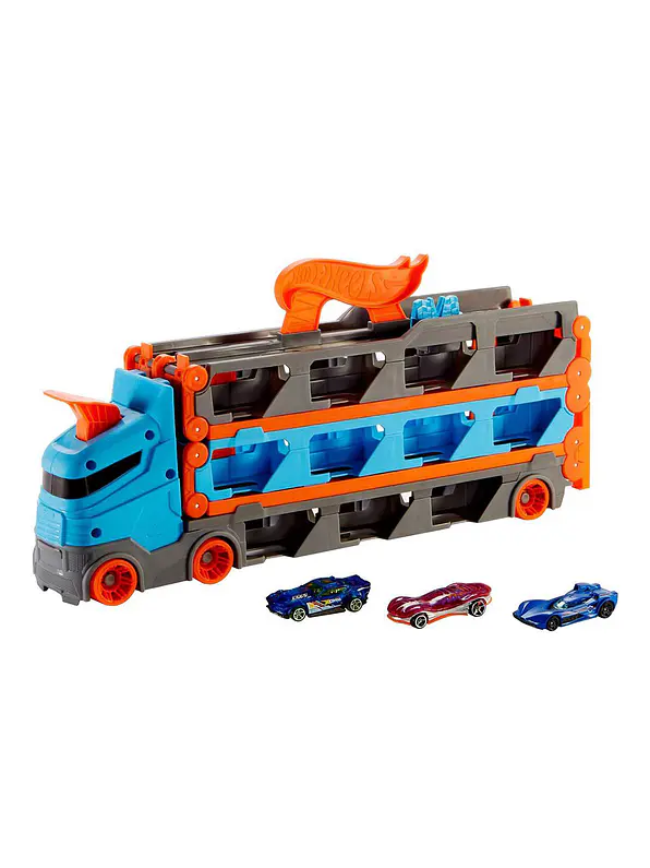 Hot Wheels Remolque Pista de Carreras Speedway Hauler – Mattel en oferta outlet Colombia saldos a huevo
