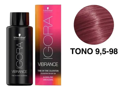 Igora Vibrance tono 9,5 - 98  Tonalizador Violeta Rojo 60ml