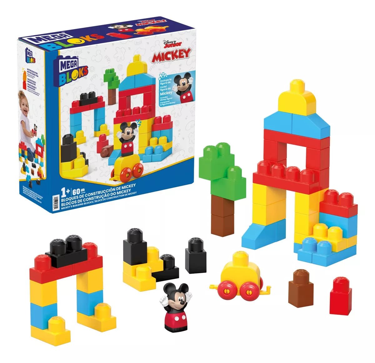 Juguete De Construcción Bloques De Mickey 60 piezas - Mega Bloks - Saldos A Huevo
