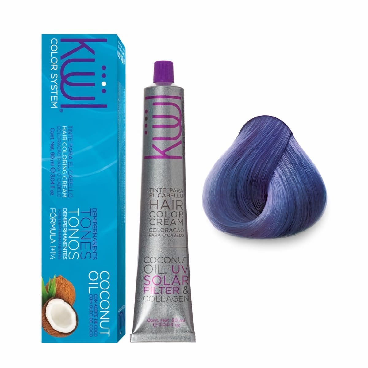Tinte para el cabello Kuul Azul Metálico 90ml