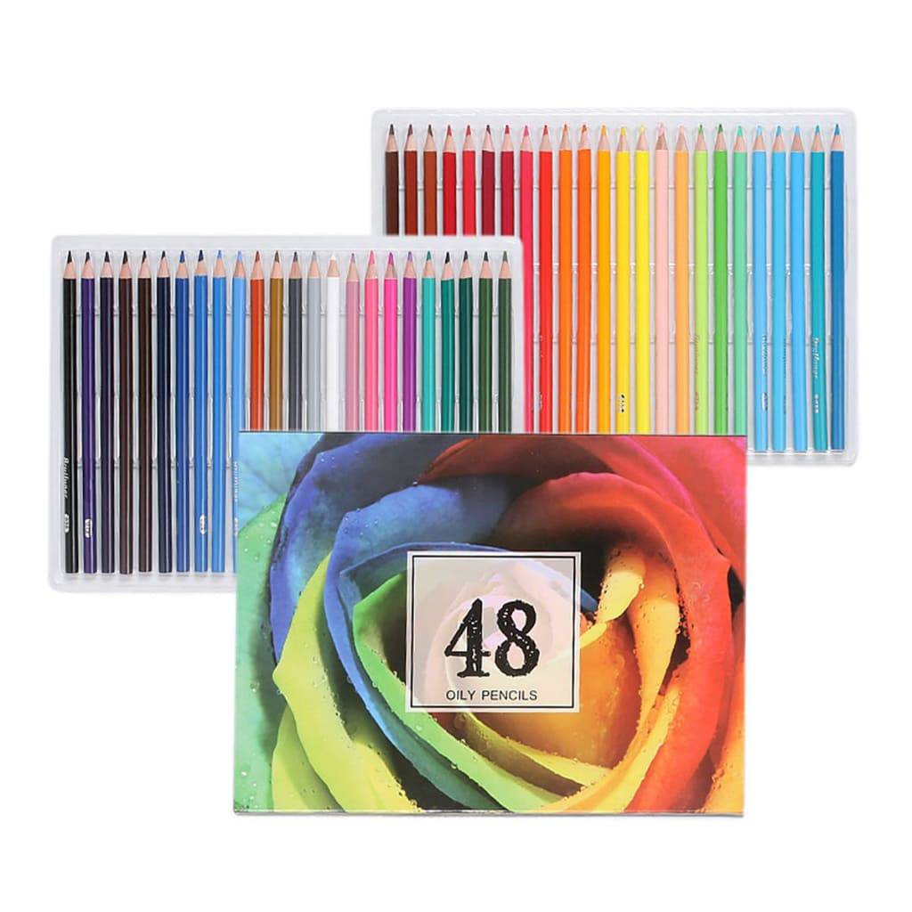 Lapices de Color Con base de Aceite de 48 Colores Brutfuner - Saldos A Huevo