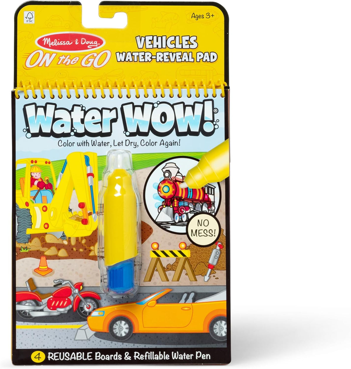 Libro para colorear interactivo Water Wow! Vehicles - Melissa & Doug - Saldos A Huevo