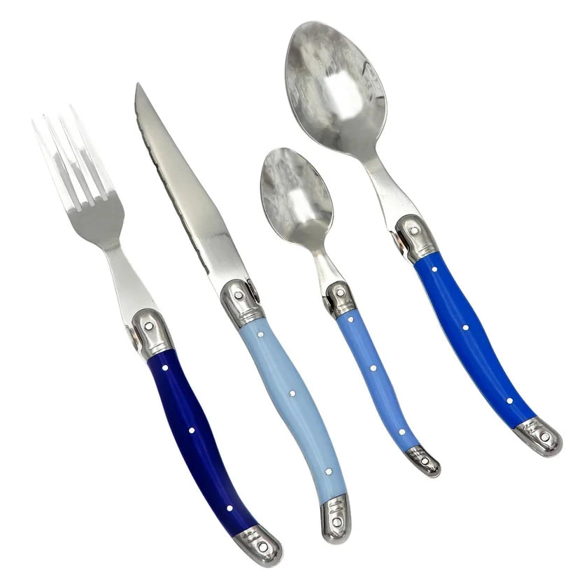 Set de Cubiertos 24 Piezas Montpellier Azul (6 Puestos)