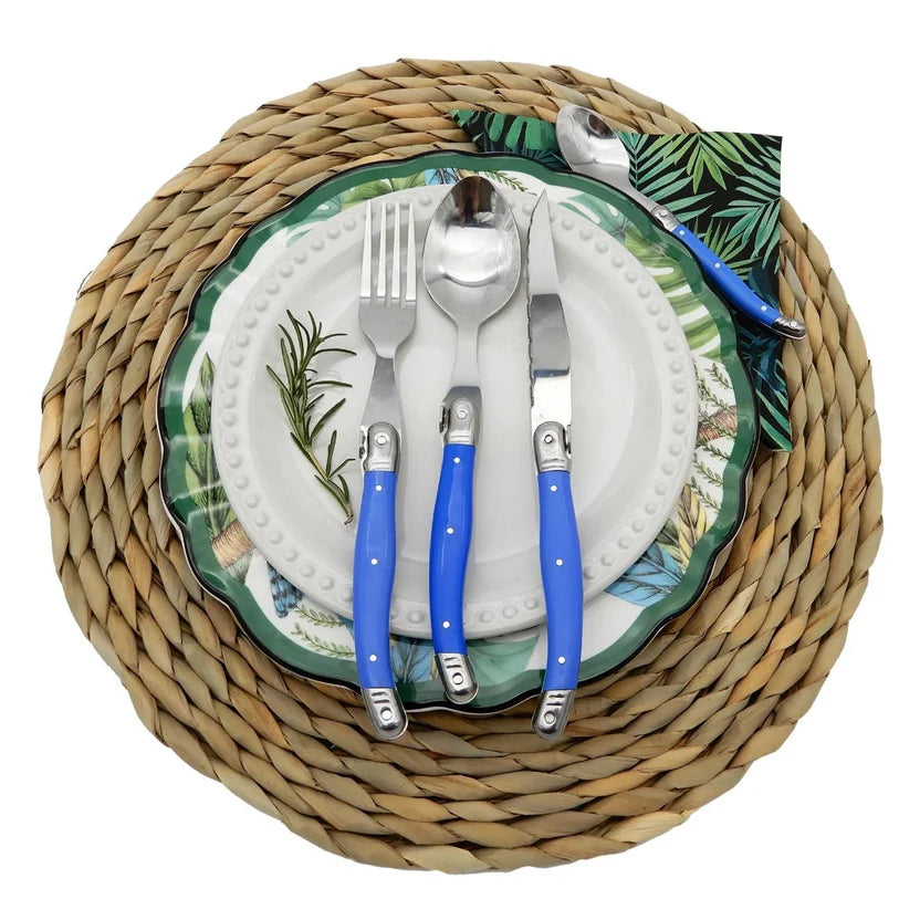 Set de Cubiertos 24 Piezas Montpellier Azul (6 Puestos)