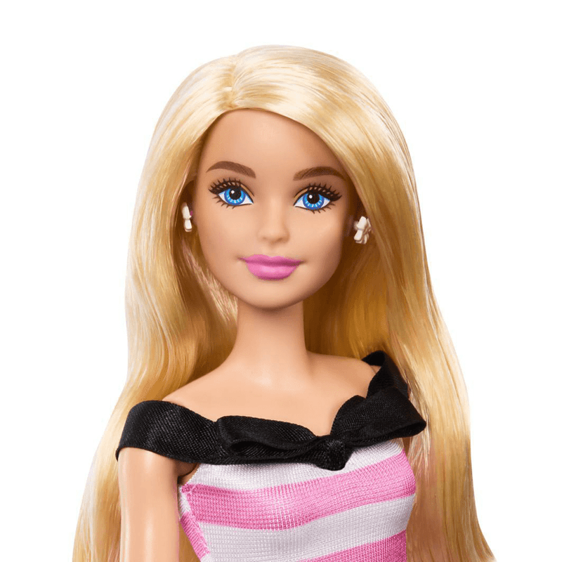 Muñeca Aniversario con Vestido Blanco y Rosa - Barbie - Saldos A Huevo