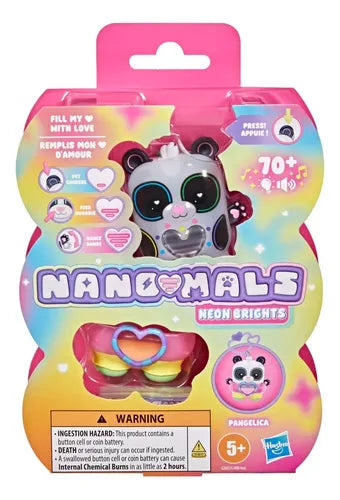 Mascota Electrónica Interactiva Nano-mals Neon Brights - Hasbro