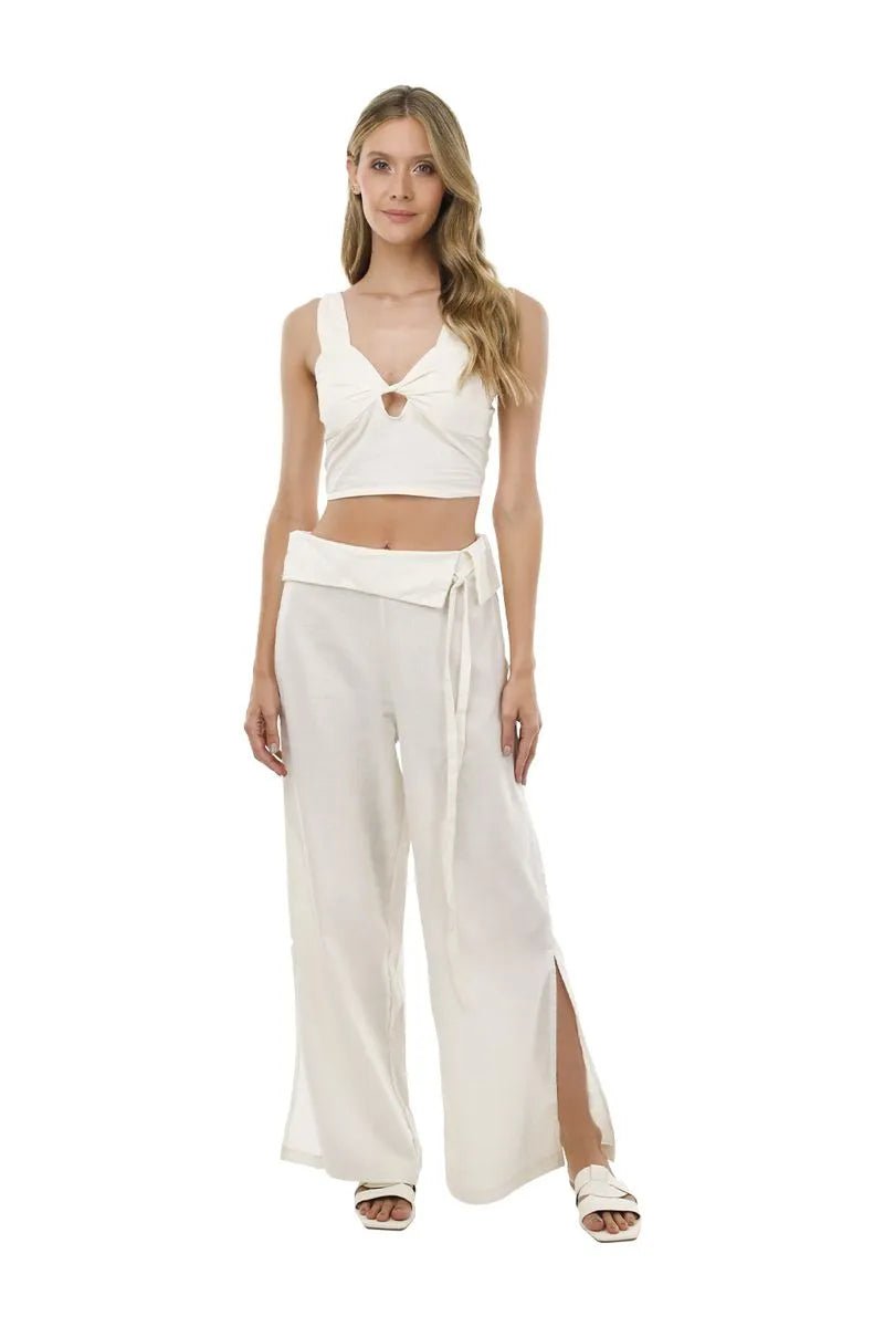 Pantalon Grace Marfil MERCEDES CAMPUZANO 5135 - Saldos A Huevo