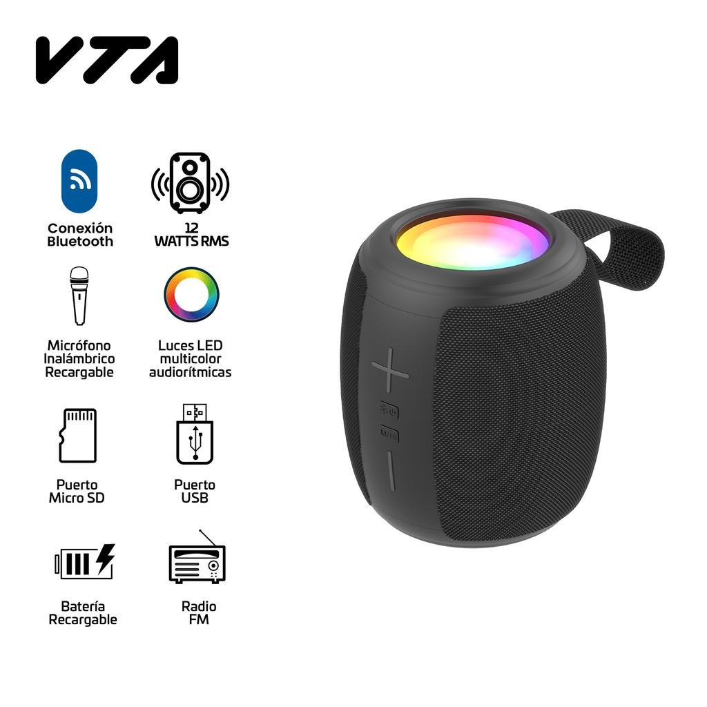 Parlante Recargable 12W Rms Micrófono Inalámbrico - VTA - Saldos A Huevo