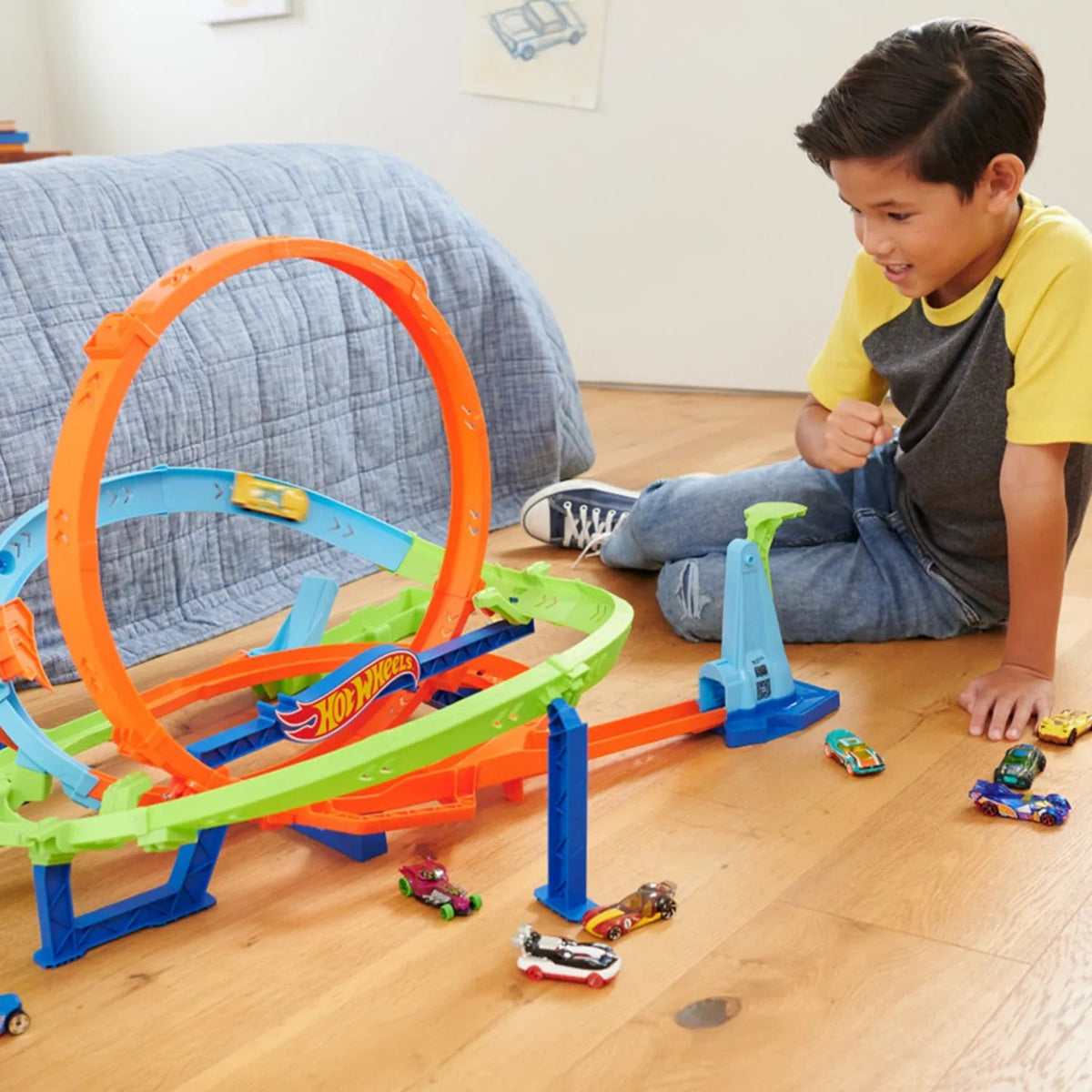 Pista De Carreras Loop De Acción Cyclone - Hot Wheels - Saldos A Huevo