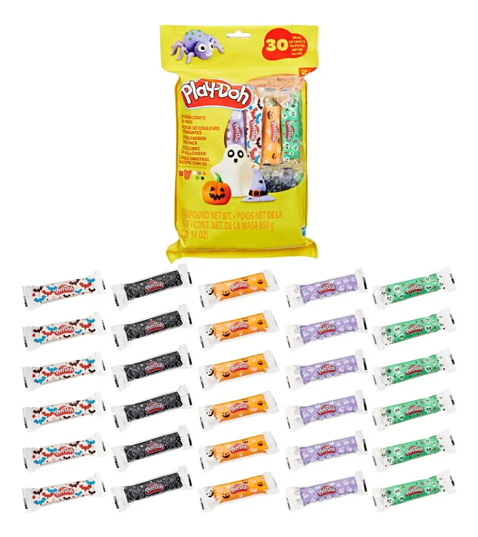 Play-Doh Paquete de 30 Barras de Colores Escalofriantes Halloween – Hasbro